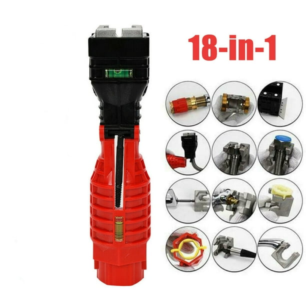 Water Pipe Spanner Multi-Purpose Wrench 18 in 1 Faucet and Sink Installer Tool Double Head Plumbing Tool Bathroom Wrench Water Pipe Spanner Multi-Purpose Wrench 18 in 1 Faucet and Sink Installer Tool Double Head Plumbing Tool Bathroom Wrench
